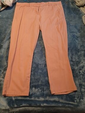 LOFT Peach Modern Chino Crop Pants